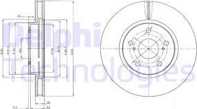 Delphi BG4139C - Тормозной диск autospares.lv