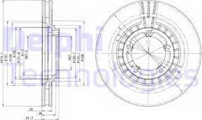 Delphi BG4134 - Тормозной диск autospares.lv