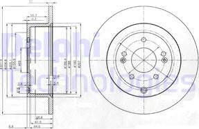 Delphi BG4136 - Тормозной диск autospares.lv