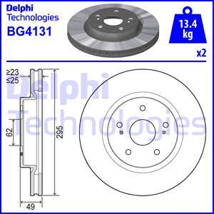 Delphi BG4131 - Тормозной диск autospares.lv