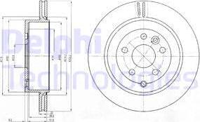 Delphi BG4125 - Тормозной диск autospares.lv