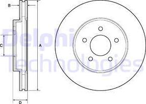 Delphi BG4120 - Тормозной диск autospares.lv