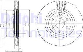 Delphi BG4176C - Тормозной диск autospares.lv