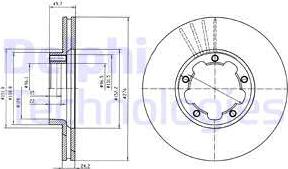 Delphi BG4173 - Тормозной диск autospares.lv