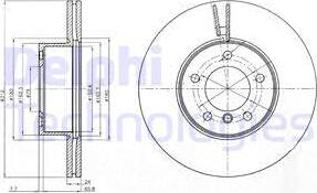 Delphi BG4172C - Тормозной диск autospares.lv