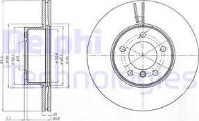 Delphi BG4172 - Тормозной диск autospares.lv