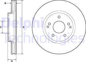 Delphi BG4809C - Тормозной диск autospares.lv