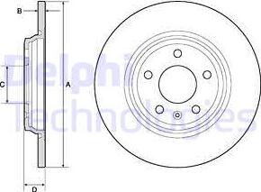 Delphi BG4800C - Тормозной диск autospares.lv