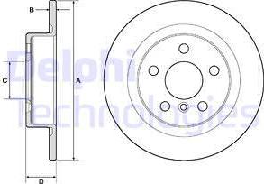 Delphi BG4812C-19B1 - Тормозной диск autospares.lv