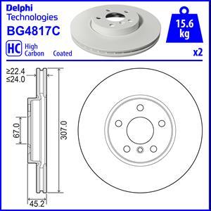 Delphi BG4817C - Тормозной диск autospares.lv