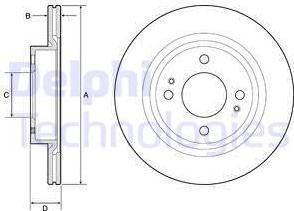 Delphi BG4830C - Тормозной диск autospares.lv