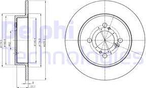 Delphi BG4345 - Тормозной диск autospares.lv