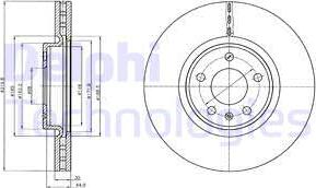 Delphi BG4346C - Тормозной диск autospares.lv