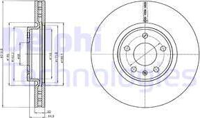 Delphi BG4346 - Тормозной диск autospares.lv