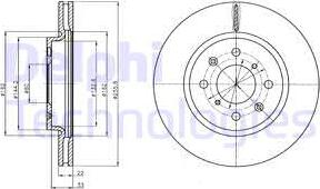 Delphi BG4340 - Тормозной диск autospares.lv