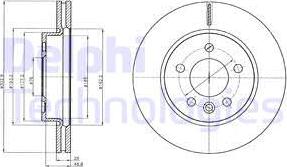 Delphi BG4343 - Тормозной диск autospares.lv