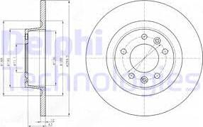 Delphi BG4301 - Тормозной диск autospares.lv