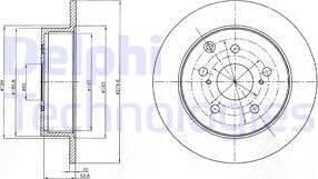 Delphi BG4303 - Тормозной диск autospares.lv