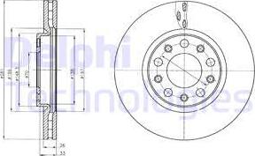 Delphi BG4314 - Тормозной диск autospares.lv