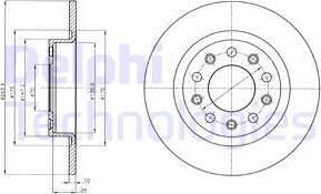 Delphi BG4315 - Тормозной диск autospares.lv