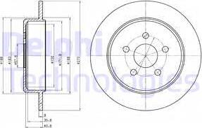 Delphi BG4313 - Тормозной диск autospares.lv