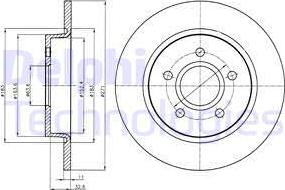 Delphi BG4386 - Тормозной диск autospares.lv