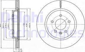 Delphi BG4388C - Тормозной диск autospares.lv