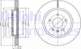 Delphi BG4388 - Тормозной диск autospares.lv