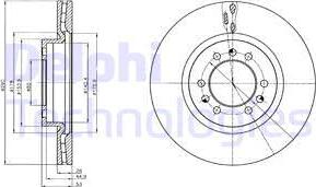 Delphi BG4339 - Тормозной диск autospares.lv