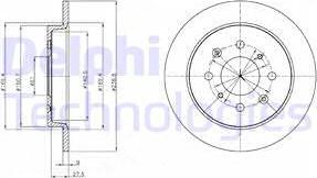 Delphi BG4334C - Тормозной диск autospares.lv