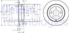 Delphi BG4335 - Тормозной диск autospares.lv