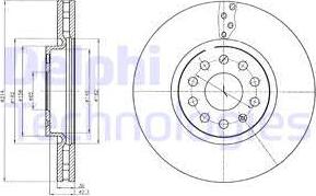 Delphi BG4330 - Тормозной диск autospares.lv