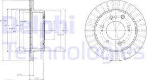 Delphi BG4331 - Тормозной диск autospares.lv