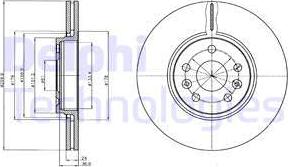 Delphi BG4338 - Тормозной диск autospares.lv