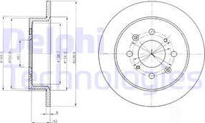 Delphi BG4333 - Тормозной диск autospares.lv