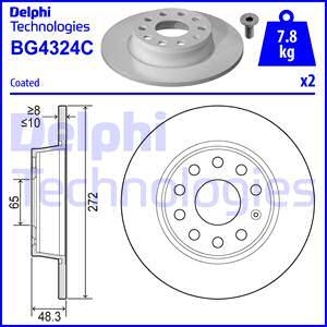 Delphi BG4324C - Тормозной диск autospares.lv