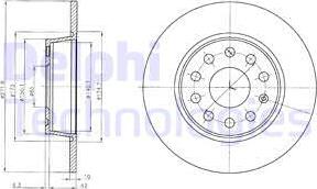 Delphi BG4324 - Тормозной диск autospares.lv