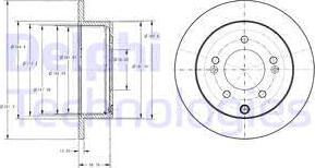 Delphi BG4327 - Тормозной диск autospares.lv