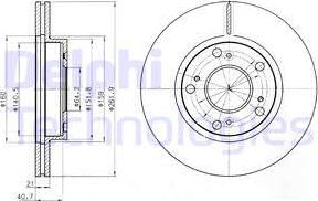 Delphi BG4294 - Тормозной диск autospares.lv