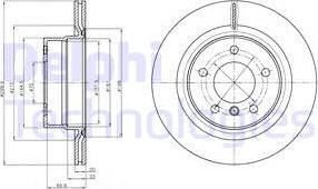 Delphi BG4293C - Тормозной диск autospares.lv