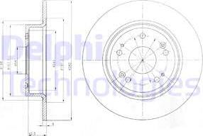 Delphi BG4249 - Тормозной диск autospares.lv