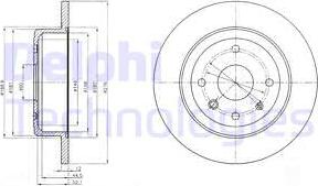 Delphi BG4244-C - Тормозной диск autospares.lv