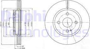 Delphi BG4254 - Тормозной диск autospares.lv