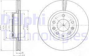 Delphi BG4255C-18B1 - Тормозной диск autospares.lv