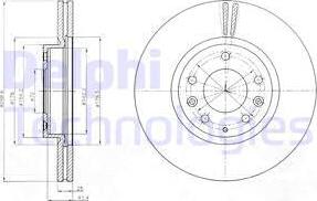 Delphi BG4255 - Тормозной диск autospares.lv