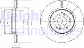 Delphi BG4250 - Тормозной диск autospares.lv