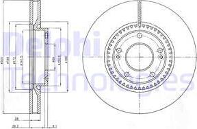 Delphi BG4251C-18B1 - Тормозной диск autospares.lv