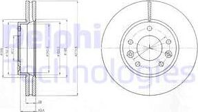 Delphi BG4261 - Тормозной диск autospares.lv