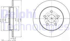 Delphi BG4201C - Тормозной диск autospares.lv