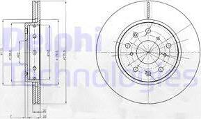 Delphi BG4208 - Тормозной диск autospares.lv